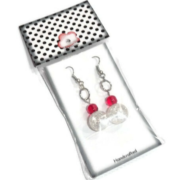 Handmade Beaded Dangle Earrings #43 - Picture 5 of 5